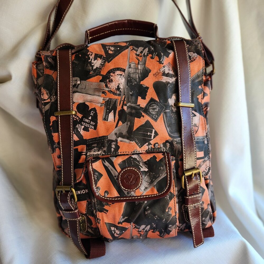 SYDNEY LOVE AIR LINE Men Orange Travel Backpack Handbag Shoulder Bag